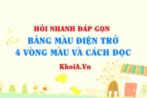 Bảng màu điện trở 4 vòng và cách đọc điện trở 4 vạch màu lớp 11?
